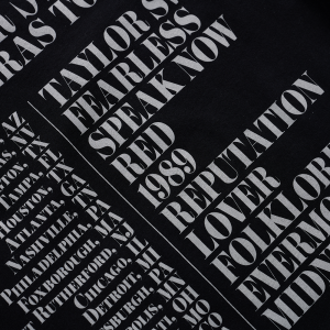 Taylor Swift | The Eras Tour Through LA Black T-Shirt
