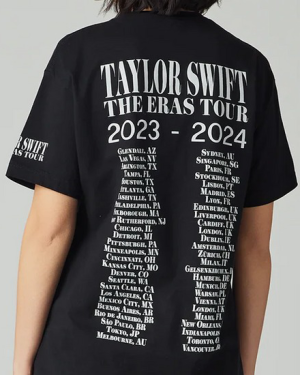 Taylor Swift | The Eras Tour Through Vancouver I Black T-Shirt