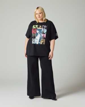 Taylor Swift | The Eras Tour Through LA Black T-Shirt