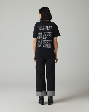 Taylor Swift | The Eras Tour Through LA Black T-Shirt