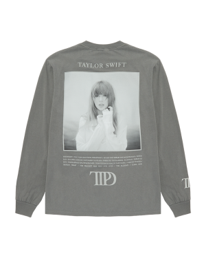 The Tortured Poets Department Gray Photo Long Sleeve T-Shirt